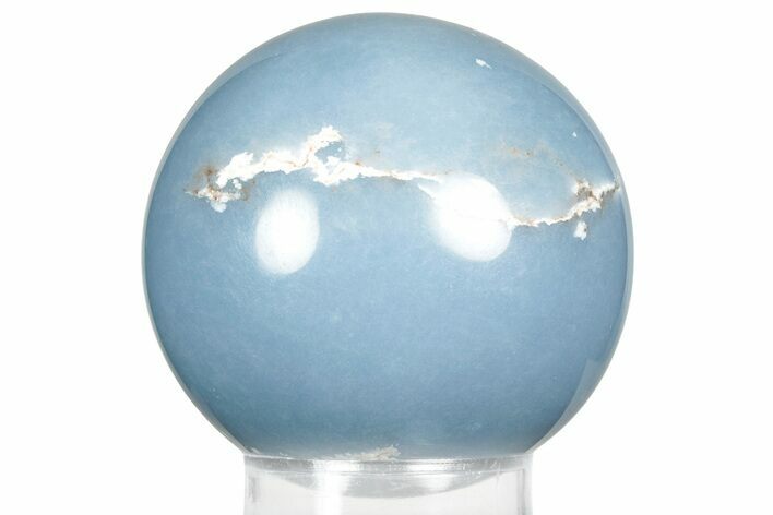 Polished Angelite (Blue Anhydrite) Sphere - India #359851